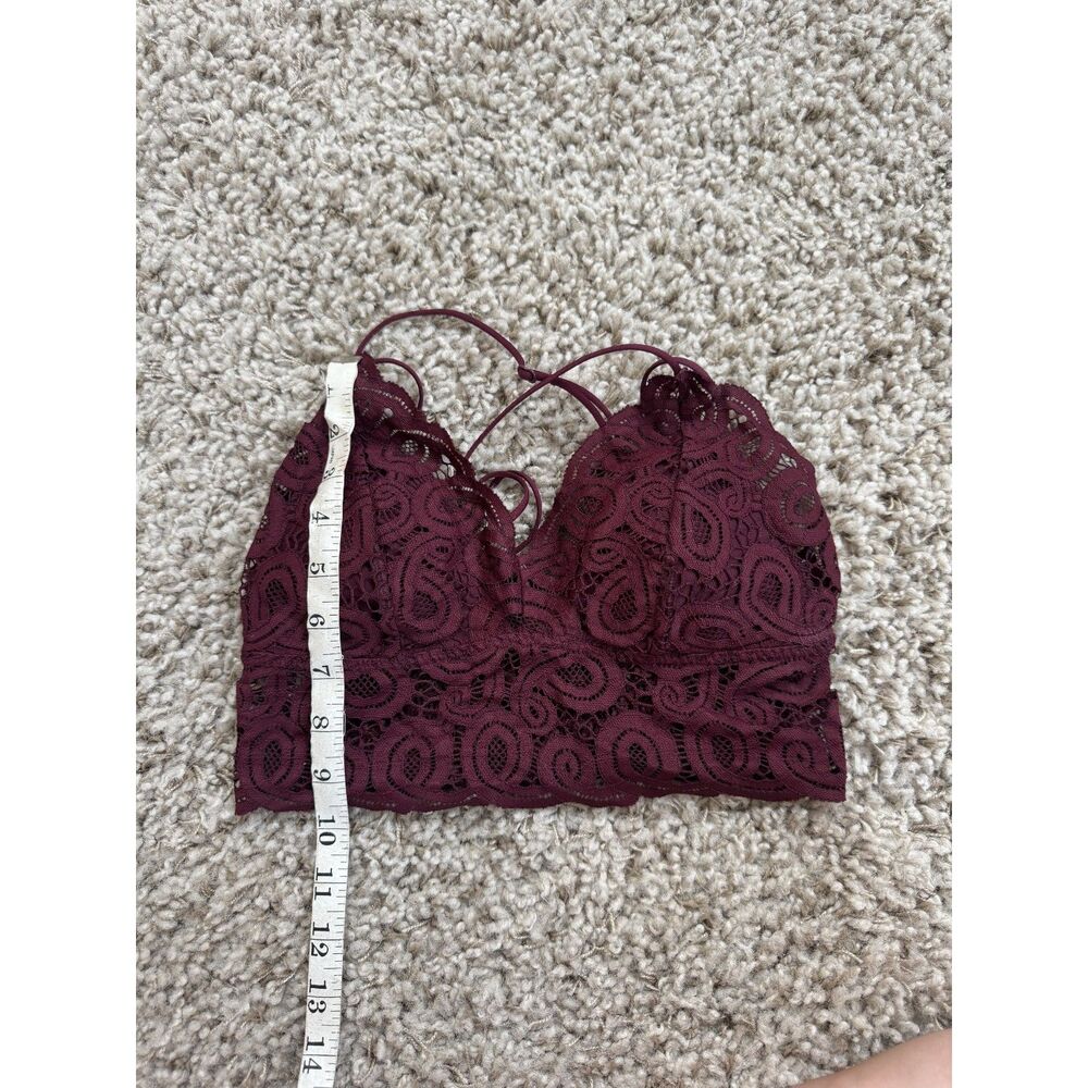 Victoria's Secret Pink Lace Maroon Bralette with 4 Adjustable Crossback Straps - Picture 5 of 5